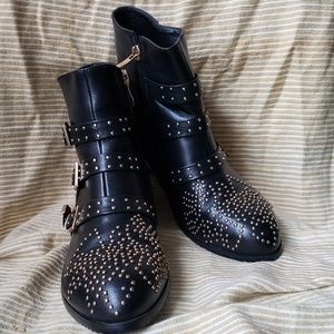 Leather bootie